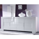 Buffet zeos 210 cm blanc