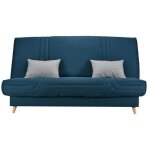 Bultex clic clac mona 3 places - tissu bleu - l 192 x p 95 x h 101