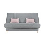 Les tendances - bultex clic clac mona 3 places - tissu gris - l 192 x p 95 x h 101