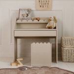 Bureau 1 tiroir avec chaise bellamy book nook beige