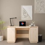 Bureau 140x50x75 cm bois massif de pin vidaxl214168