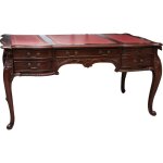 Bureau en acajou massif finition noyer l150xpr83xh75 cm