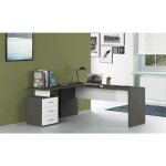 Dmora - bureau d'angle, made in italy, table d'ordinateur minimal, bureau pc, 160x60h75 cm, couleur gris ... Dmora - bureau d'angle, made in italy, table d'ordinateur minimal, bureau pc, 160x60h75 cm, couleur gris ...