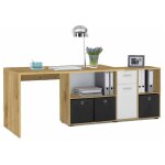 Bureau d'angle réversible oxela 135cm chêne Bureau d'angle réversible oxela 135cm chêne