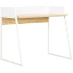 Vidaxl - bureau blanc et ch�ne 90 x 60 x 88 cm