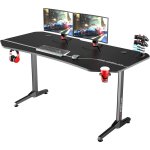 Dlandhome - bureau gaming 160cm bureau informatique ordinateur gamer pro bureau informatique pour e - ...
