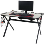 Mendler - bureau hwc - f11, table d'ordinateur, bureau de jeunesse, jeu en ligne, 120x75cm noir Mendler - bureau hwc - f11, table d'ordinateur, bureau de jeunesse, jeu en ligne, 120x75cm noir