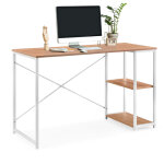 Bureau informatique / bureau easy up2 avec �tag�re blanc / ch�ne hjh living