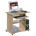 Paris prix - bureau informatique � roulettes 'tao' 80cm ch�ne