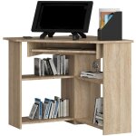 Bureau d'ordinateur akord d'angle ted chêne sonoma 80 cm façade chêne sonoma 5 étagères 80x80x74 cm Bureau d'ordinateur akord d'angle ted chêne sonoma 80 cm façade chêne sonoma 5 étagères 80x80x74 cm