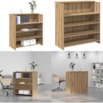 Bureau r�ception ch�ne artisanal 100x50x103, 5cm bois ing�nierie - comptoir de r�ception - bureau en ...