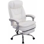 Clp - fauteuil de bureau xl troy similicuir blanc