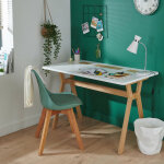Mob - in - bureau scandinave ch�ne et blanc 120cm