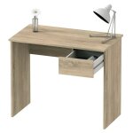 Bureau turin style jeunesse avec tiroir en m�lamin� ch�ne cambrian 90 x 75 x 50 cm