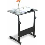 Bureau table roulante de lit canap pour ordinateur portable hauteur rglable table d'appoint avec 4 ...