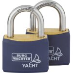 Burg wachter - set de 2 cadenas duo 460 ni 40 sb - inox marin, double verrouillage