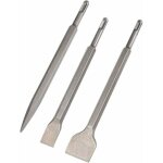 Burins sds plus, set 3 (burin large, burin plat, burin pointu) pour perceuses l�g�res et marteaux � percussion ...