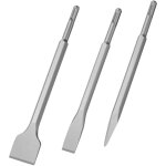 Burins set 3 (burin large, burin plat, burin pointu) pour perceuses l�g�res et marteaux � percussion ...