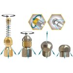 Buse de nettoyage de canalisations pour nettoyeurs haute pression k�rcher kr�nzle nilfisk etc. 1 / 8  ...
