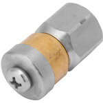 Buse de nettoyage rotative 1 / 4bsp pression d'�gout drain de tuyau de nettoyage buse en acier inoxydable ...