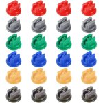 Buses de pulv�risation agricole en �ventail, 110 degr�s, lot de 24 pi�ces, 6 couleurs