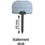 But�e battement � vis droit ing fixations