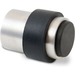 But�e de porte en acier inoxydable - butoir de porte mural en caoutchouc avec mat�riel de fixation au ...