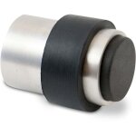 Bute de porte en acier inoxydable - butoir de porte mural en caoutchouc avec matriel de fixation au ...