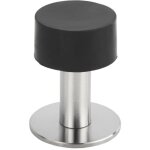 Bute de porte en caoutchouc et acier inoxydable, support anti - perforation, fixation murale au sol, ...