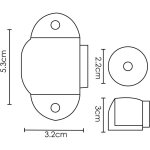 But�e de porte magn�tique mont�e au sol en m�tal bross�