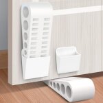 But�e de porte mobile, blanche, 12, 84, 53, 2 cm, 2 pi�ces, but�e de porte, cale de porte anti - pincement, ...