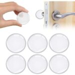 But�es de porte murales, 12 pi�ces, adh�sives transparentes, en silicone, solides pour portes de placard, ...
