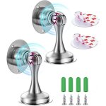 Bute de porte murale 2 pices arrt de porte adhsif au sol butoir de porte magntique au mur loquet ...