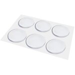 But�e de porte murale, lot de 6 but�es de porte adh�sives en silicone transparent avec but�e puissante ...