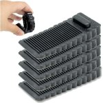 Bute de porte noire, 5 pices, cales de porte antidrapantes, peut tre utilise sur du carrelage, du ...