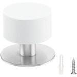 But�e de porte � vis autotaraudeuse, corps en caoutchouc blanc et acier inoxydable - but�e de porte insonoris� ...