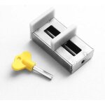 But�e de verrouillage de fen�tre de porte coulissante �paisse r�glable, s�curit� antivol, s�curit� enfant, ...