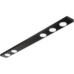 Button - plafonnier led 5xgx53 max 15w, rectangulaire 120x10 cm, m�tal peint, ip20 - perenz - noir