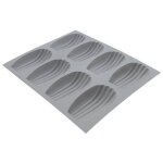 De buyer - moule pour 8 mini madeleine en silicone elastomoules