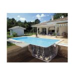 Piscine p - psc rectangulaire avec filtration soliflow hauteur 150 cm - couleur liner: gris clair - taille ...