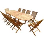 C&l jardin - ensemble salon de jardin en teck aspect huilé haasi 8 chaises 2 fauteuils jumak C&l jardin - ensemble salon de jardin en teck aspect huilé haasi 8 chaises 2 fauteuils jumak