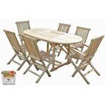C&l jardin - ensemble salon de jardin en teck solo 4 chaises 2 fauteuils - bundle huile C&l jardin - ensemble salon de jardin en teck solo 4 chaises 2 fauteuils - bundle huile