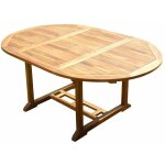 C&l jardin - table ronde / ovale en teck aspect huilé sentak l. 120 - 180 p. 120 cm C&l jardin - table ronde / ovale en teck aspect huilé sentak l. 120 - 180 p. 120 cm