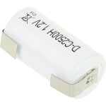 D - c2500b pile rechargeable spciale lr14 (c) cosses  souder en u, flat - top nicd 1. 2 v 2500 mah ...