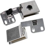 C74736 - paire de 2 charni�res pour porte et fen�tre en verre, max. 5 mm - vitrine - finition chrom�e ...