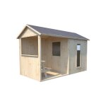Soulet - cabane en bois pour enfants jazz avec préau table et banc planchertoiture feutre bitumeux porte ... Soulet - cabane en bois pour enfants jazz avec préau table et banc planchertoiture feutre bitumeux porte ...