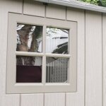 Cabane � outils stella - luna terra gris rev�tu par poudre, 26 mm �paisseur de paroi 204 x 285 cm