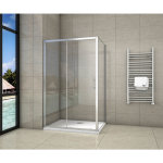 Cabine de douche 120x100x190cm porte de douche + paroi lat�rale