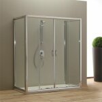 Kiamami valentina - paroi de douche 170x80 cm giada pour remplacement de baignoire
