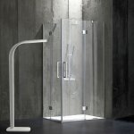 Kiamami valentina - paroi de douche 80x100 en verre 6mm sans structure london